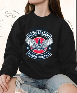 Flying Academy Club Funny Graphic Sweatshirt