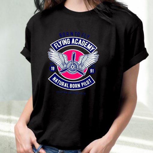 Flying Academy Club Funny Graphic T Shirt