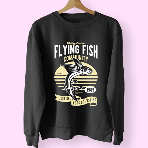 Flying Fish Funny Graphic Sweatshirt