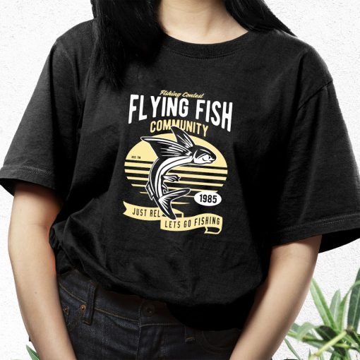 Flying Fish Funny Graphic T Shirt