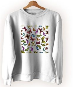 Flying Tropical Butterflies Vintage Sweatshirt