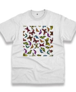 Flying Tropical Butterflies Vintage Tshirt