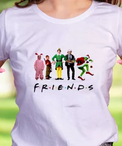 Friends Christmas Movie Watching Funny Christmas T Shirt