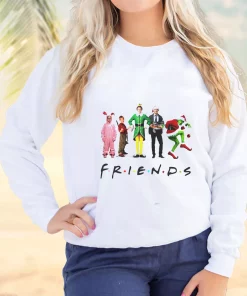 Friends Christmas Movie Watching Ugly Christmas Sweater 2 Friends Christmas Movie Watching Ugly Christmas Sweater 3
