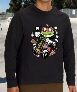 Frog Gokart Racer Funny Graphic Sweatshirt 2 Frog Gokart Racer Funny Graphic Sweatshirt 3