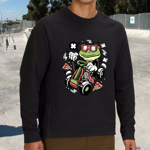 Frog Gokart Racer Funny Graphic Sweatshirt