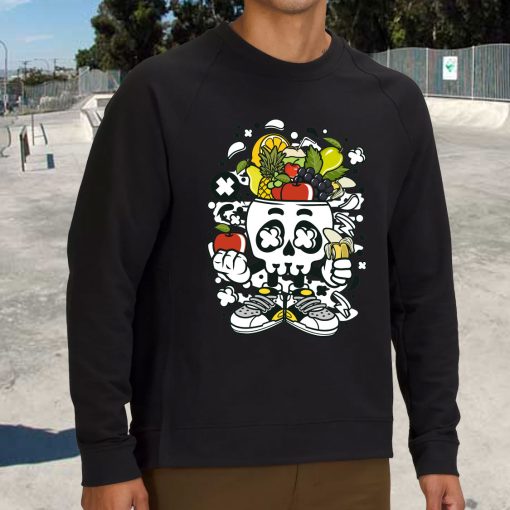 Fruit Skull Head Funny Graphic Sweatshirt