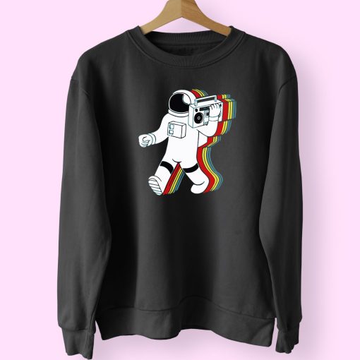 Funky Spaceman Trendy 80s Sweatshirt