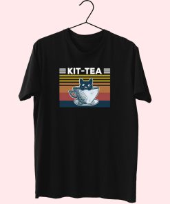 Funny Cat Kit Tea Cat And Tea Lovers Essentials T Shirt