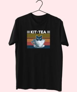 Funny Cat Kit Tea Cat And Tea Lovers Essentials T Shirt