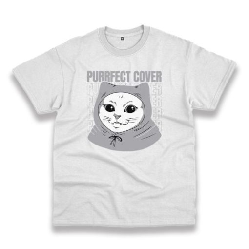 Funny Cat Purrfect Cover Trendy Casual T Shirt