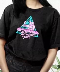 Funny Cats On Synthesizers In Space Cool T Shirt