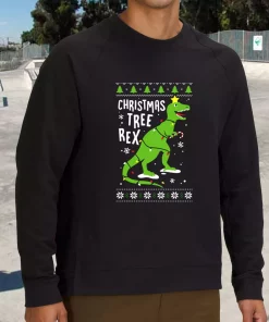 Funny Christmas Tree Rex T Rex Sweatshirt Xmas Outfit