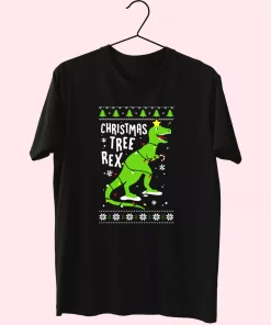 Funny Christmas Tree Rex T Rex T Shirt Xmas Design