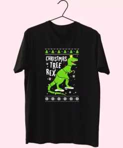Funny Christmas Tree Rex T Rex T Shirt Xmas Design 4