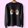 Funny Grinch’s Hand Is On The Breast Sweatshirt Xmas Outfit