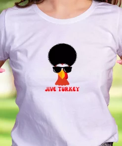 Funny Jive Turkey Hair Thanksgiving Vintage T Shirt