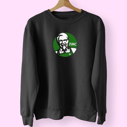 Funny Kfc Thc Smoking Weed Sweatshirt Design