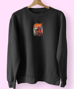 Funny Marvel Deadpool Scream Graphic Sweatshirt Design 1