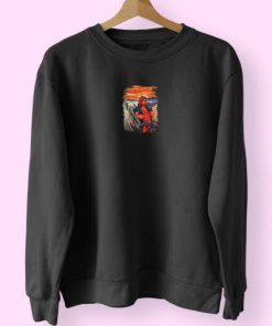 Funny Marvel Deadpool Scream Graphic Sweatshirt Design 1 Funny Marvel Deadpool Scream Graphic Sweatshirt Design 2