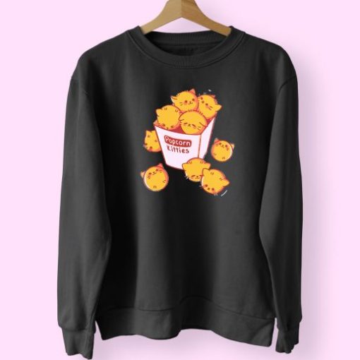 Funny Popcorn Kitten Cute Sweatshirt