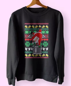 Funny Santa Claus Keg Stand Sweatshirt Xmas Outfit 1