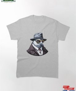 Gangster Pigeon In Jacket And Hat Classic T-Shirt Unisex Hoodie