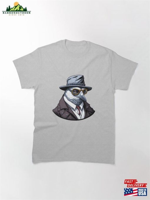 Gangster Pigeon In Jacket And Hat Classic T-Shirt Unisex Hoodie