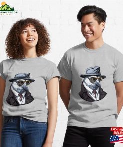 Gangster Pigeon In Jacket And Hat Classic T Shirt Unisex Hoodie 3