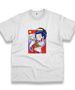 Geisha Japanese Zombie Eating Ramen Casual T Shirt Geisha Japanese Zombie Eating Ramen Casual T Shirt