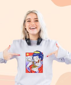 Geisha Japanese Zombie Eating Ramen Cool Sweatshirt