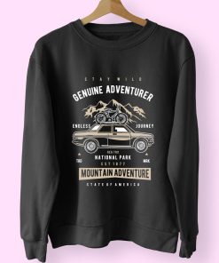 Genuine Adventurer Funny Graphic Sweatshirt Genuine Adventurer Funny Graphic Sweatshirt