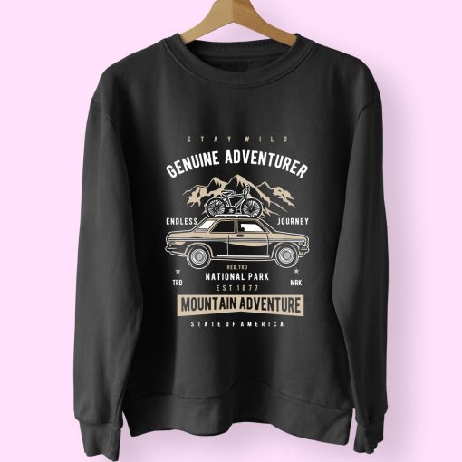 Genuine Adventurer Funny Graphic Sweatshirt
