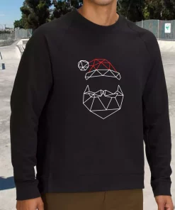 Geometric Santa Father Sweatshirt Xmas Outfit