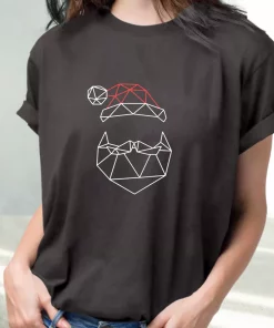 Geometric Santa Father T Shirt Xmas Design