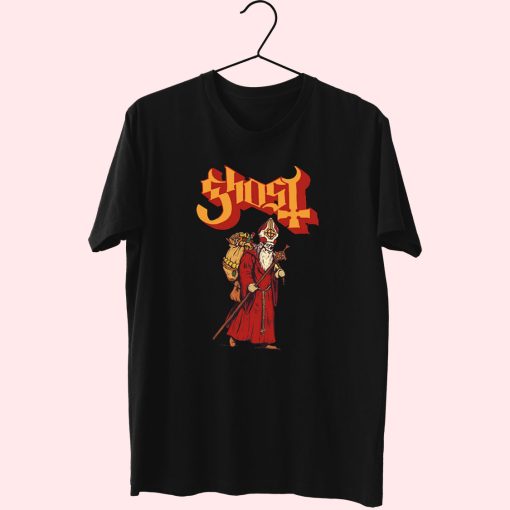 Ghost Greetings From Papa Noel Slim Fit Essentials T Shirt