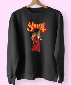 Ghost Greetings From Papa Noel Slim Fit Sweatshirt Design