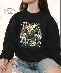 Girrafe Drummer Funny Graphic Sweatshirt 1 Girrafe Drummer Funny Graphic Sweatshirt 2