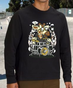 Girrafe Drummer Funny Graphic Sweatshirt 2 Girrafe Drummer Funny Graphic Sweatshirt 3