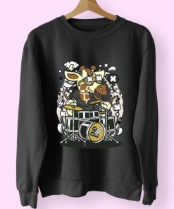Girrafe Drummer Funny Graphic Sweatshirt 3 Girrafe Drummer Funny Graphic Sweatshirt 4