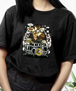 Girrafe Drummer Funny Graphic T Shirt
