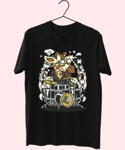 Girrafe Drummer Funny Graphic T Shirt 4