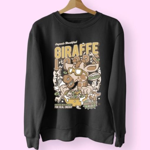 Girrafe Loops Funny Graphic Sweatshirt