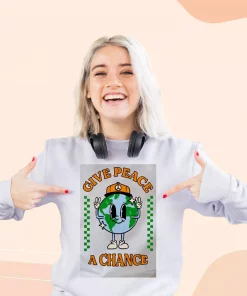 Give Peace A Chance Sweatshirt Earth Day Costume 3