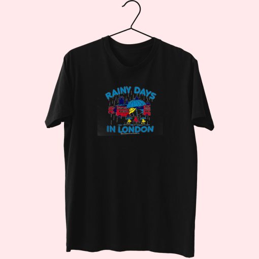 Graphic Snoopy Rainy Days In London Essentials T Shirt