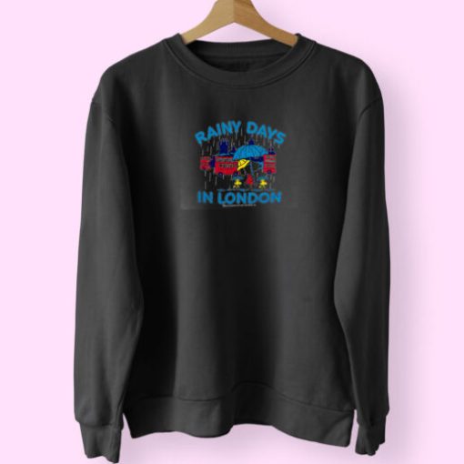 Graphic Snoopy Rainy Days In London Sweatshirt Design