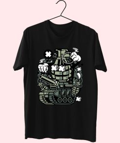 Grenade War Tank Funny Graphic T Shirt 1
