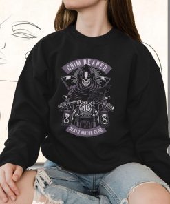 Grim Reaper Motorcycle Funny Graphic Sweatshirt