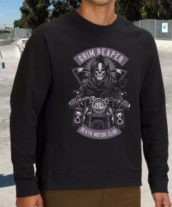 Grim Reaper Motorcycle Funny Graphic Sweatshirt 2 Grim Reaper Motorcycle Funny Graphic Sweatshirt 3
