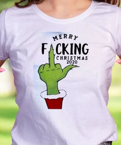 Grinch Hand Merry Fucking Christmas Funny Christmas T Shirt